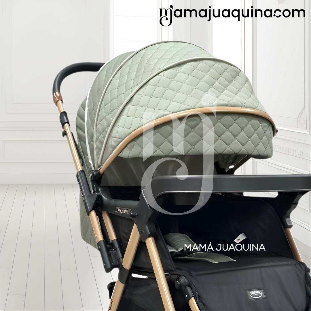 COCHE CUNA DE LUJO «DANNEL» CON MOCHILA GREEN - 3