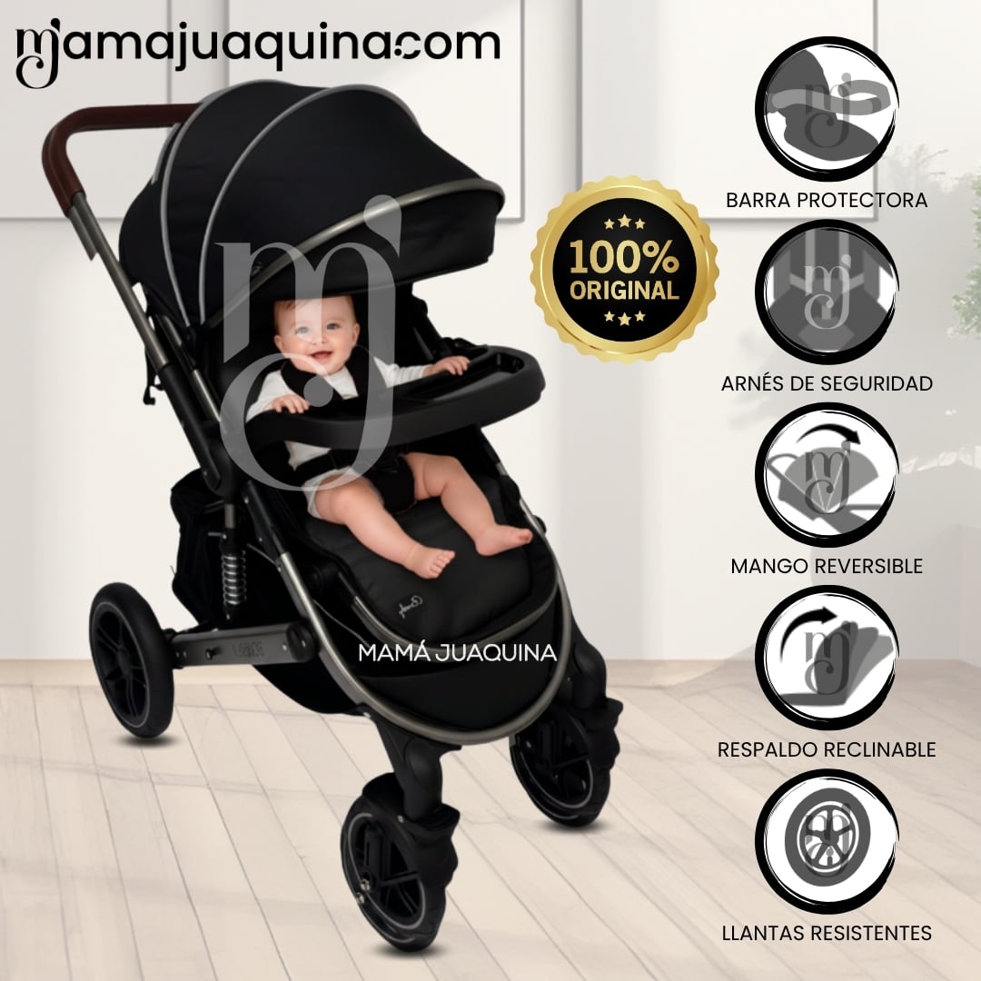COCHE CUNA PARA BEBÉS «BEVERLY» EDICIÓN LIMITADA BLACK - 1