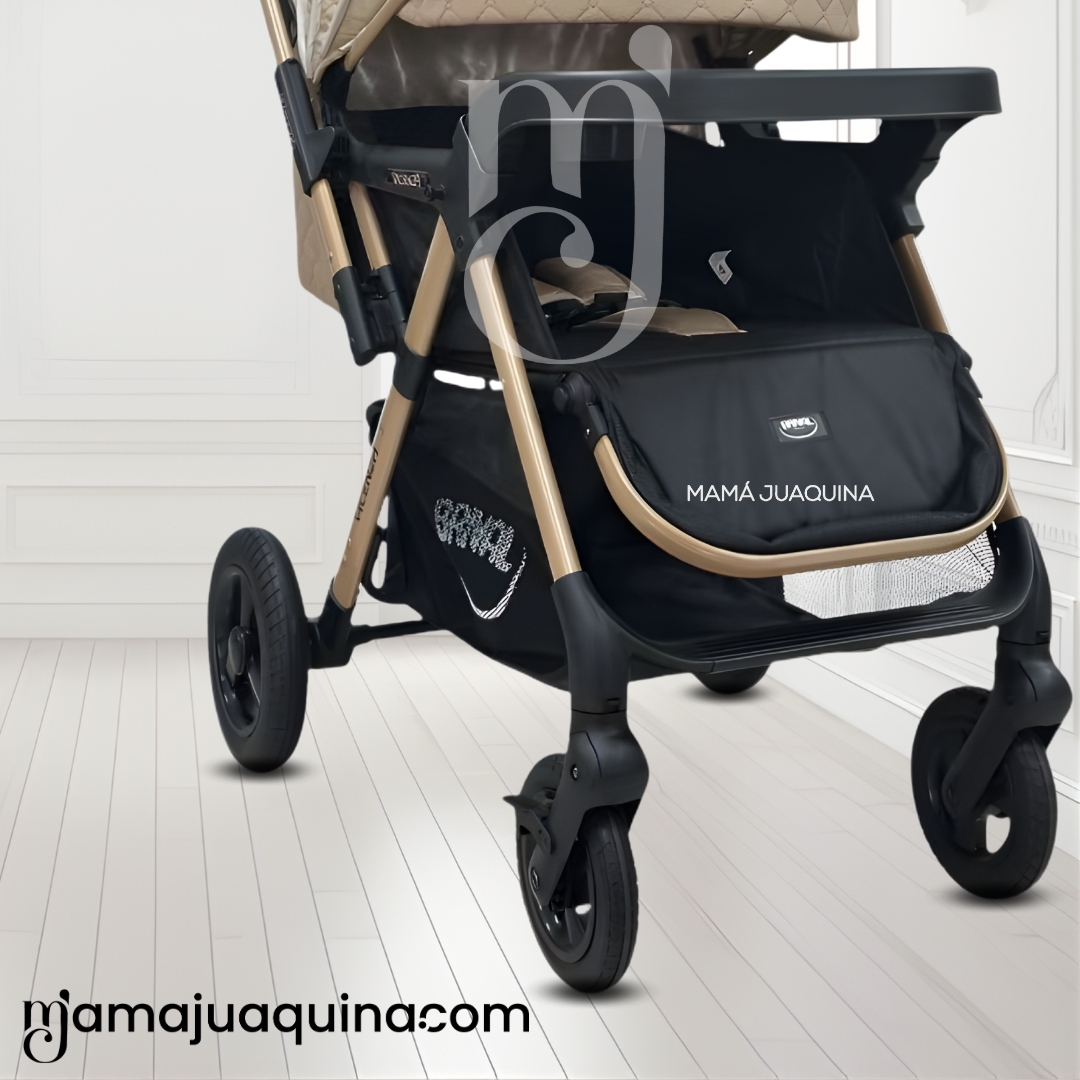 COCHE CUNA DE LUJO «DANNEL» CON MOCHILA BEIGE - 5