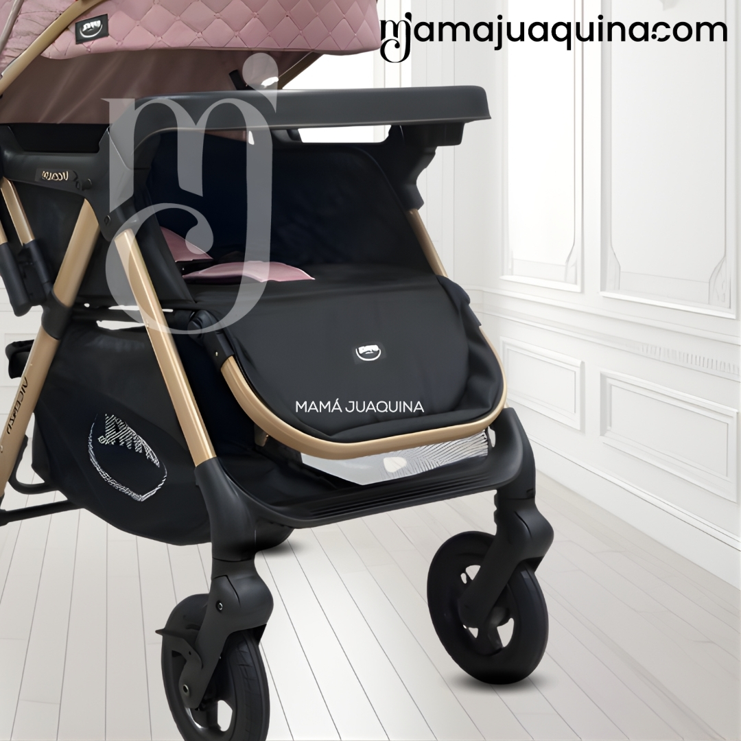 COCHE CUNA DE LUJO «DANNEL» CON MOCHILA PINK - 5