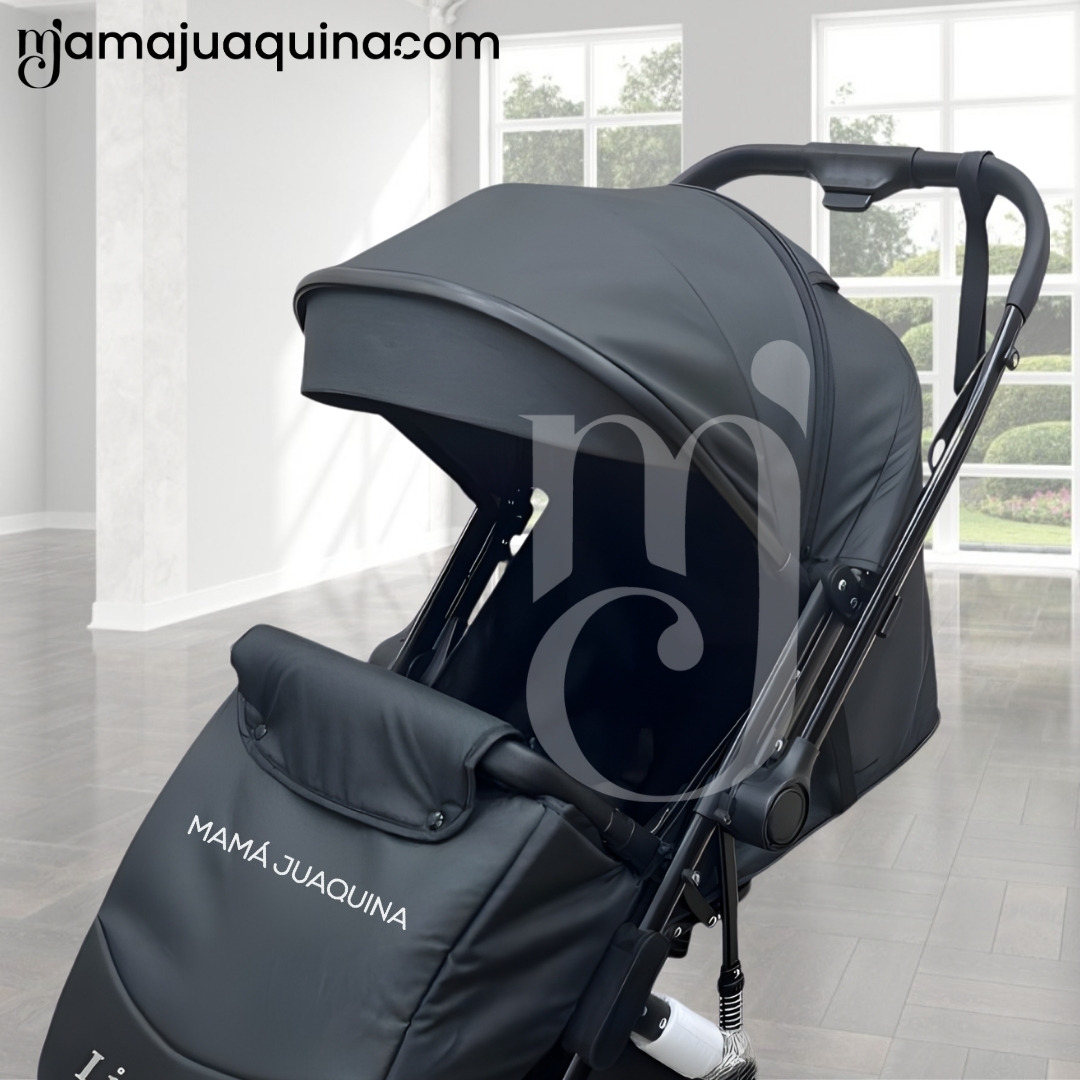 COCHE MALETA DE LUJO «JANDI» CON PORTABEBÉ BLACK - 3