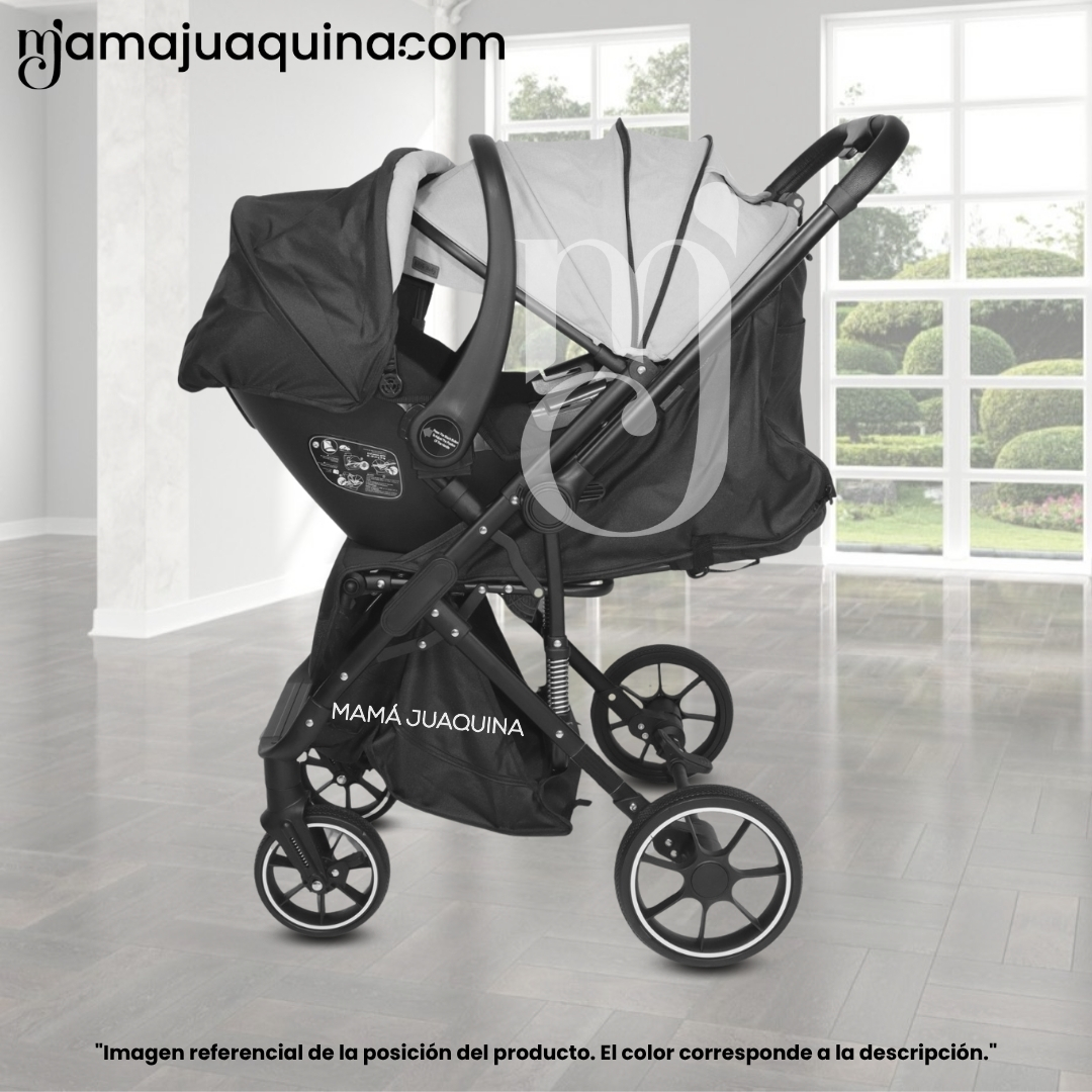 COCHE MALETA DE LUJO «JANDI» CON PORTABEBÉ BLACK - 4