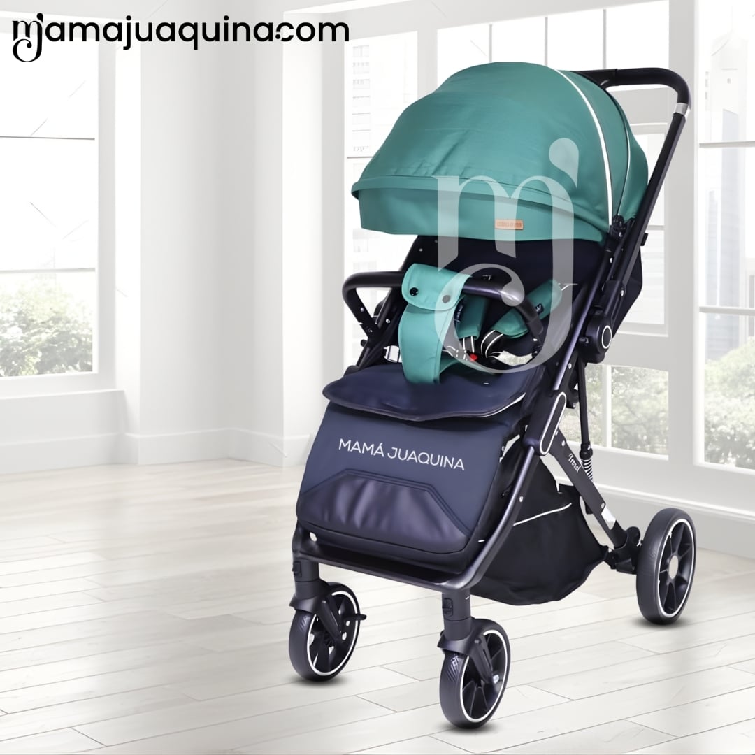 COCHE DE PASEO MALETA «LIVANO PRIME» DE LUJO TURQUESA - 1