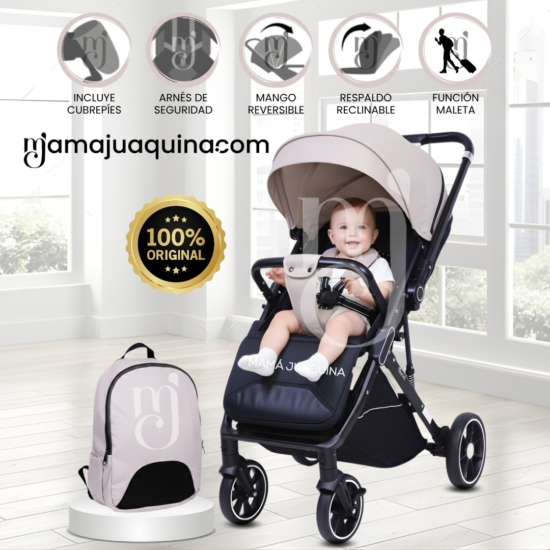 COCHE DE PASEO MALETA «LIVANO PRIME» DE LUJO BEIGE - 1