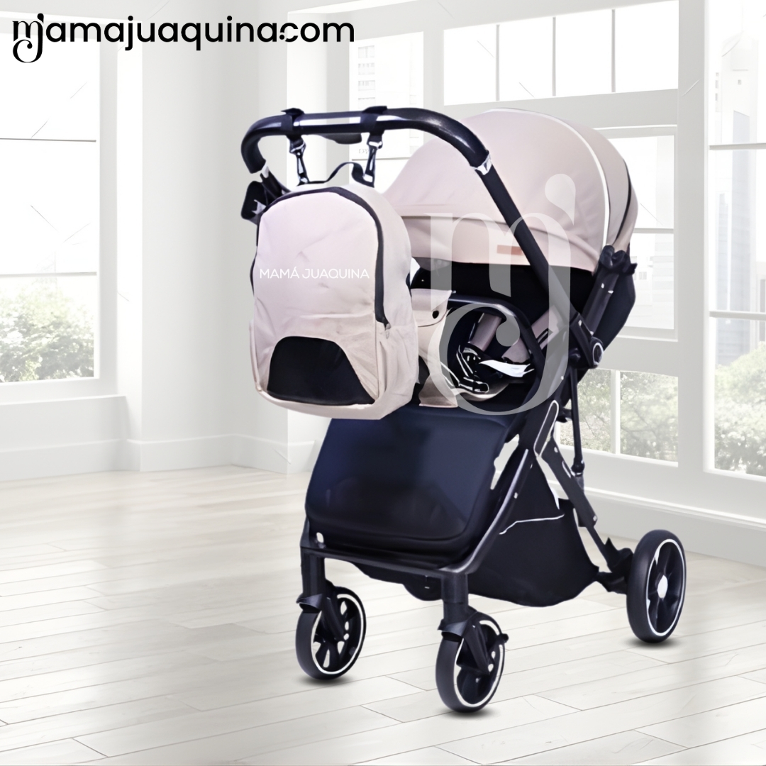 COCHE DE PASEO MALETA «LIVANO PRIME» DE LUJO BEIGE - 6