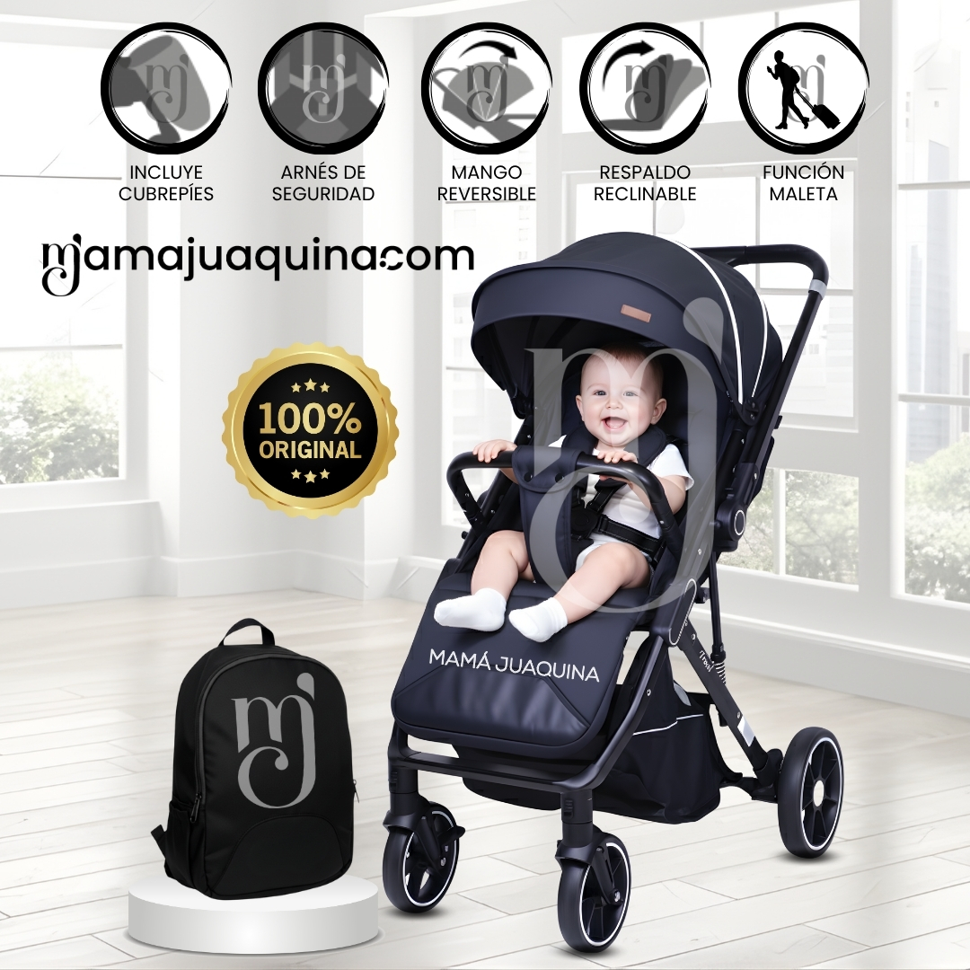 COCHE DE PASEO MALETA «LIVANO PRIME» DE LUJO BLACK - 1