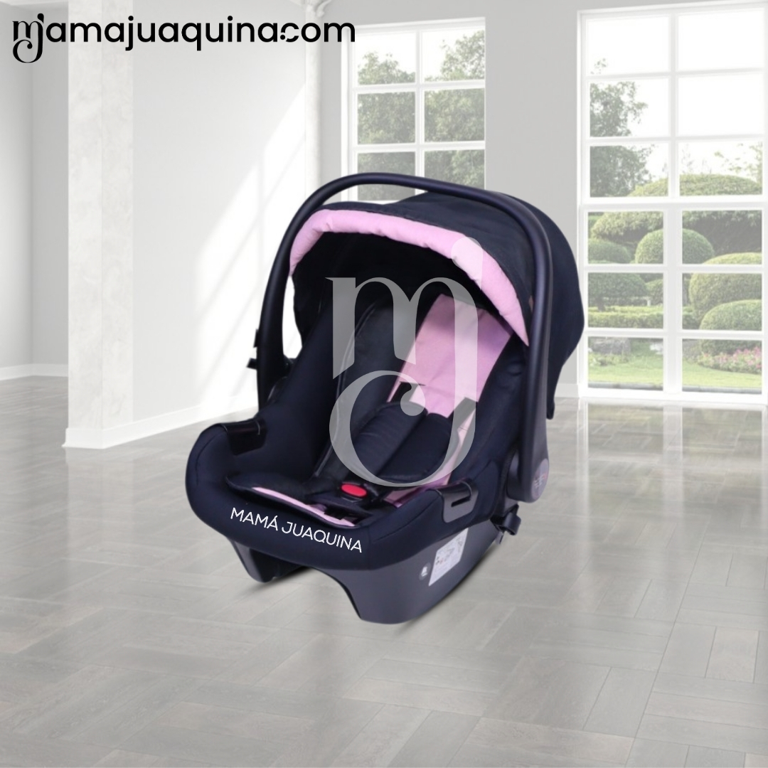 COCHE MALETA DE LUJO «JANDI» CON PORTABEBÉ PINK - 4