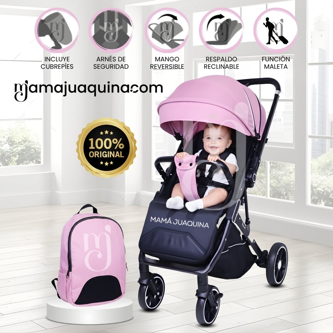 COCHE DE PASEO MALETA «LIVANO PRIME» DE LUJO PINK - 1