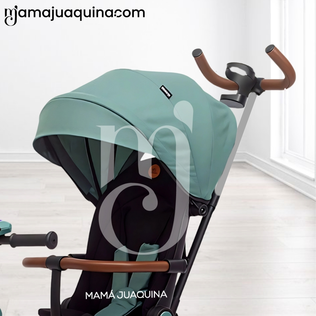 TRICICLO GUIADOR PLEGABLE «FOLDING» CON BLUETOOTH GREEN - 5