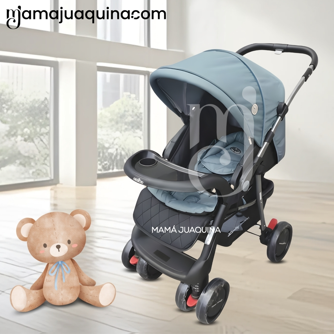 COCHE CUNA TRAVEL SYSTEM «SWEET GARDIAN» CON PORTA BEBÉ LIGHT BLUE - 2