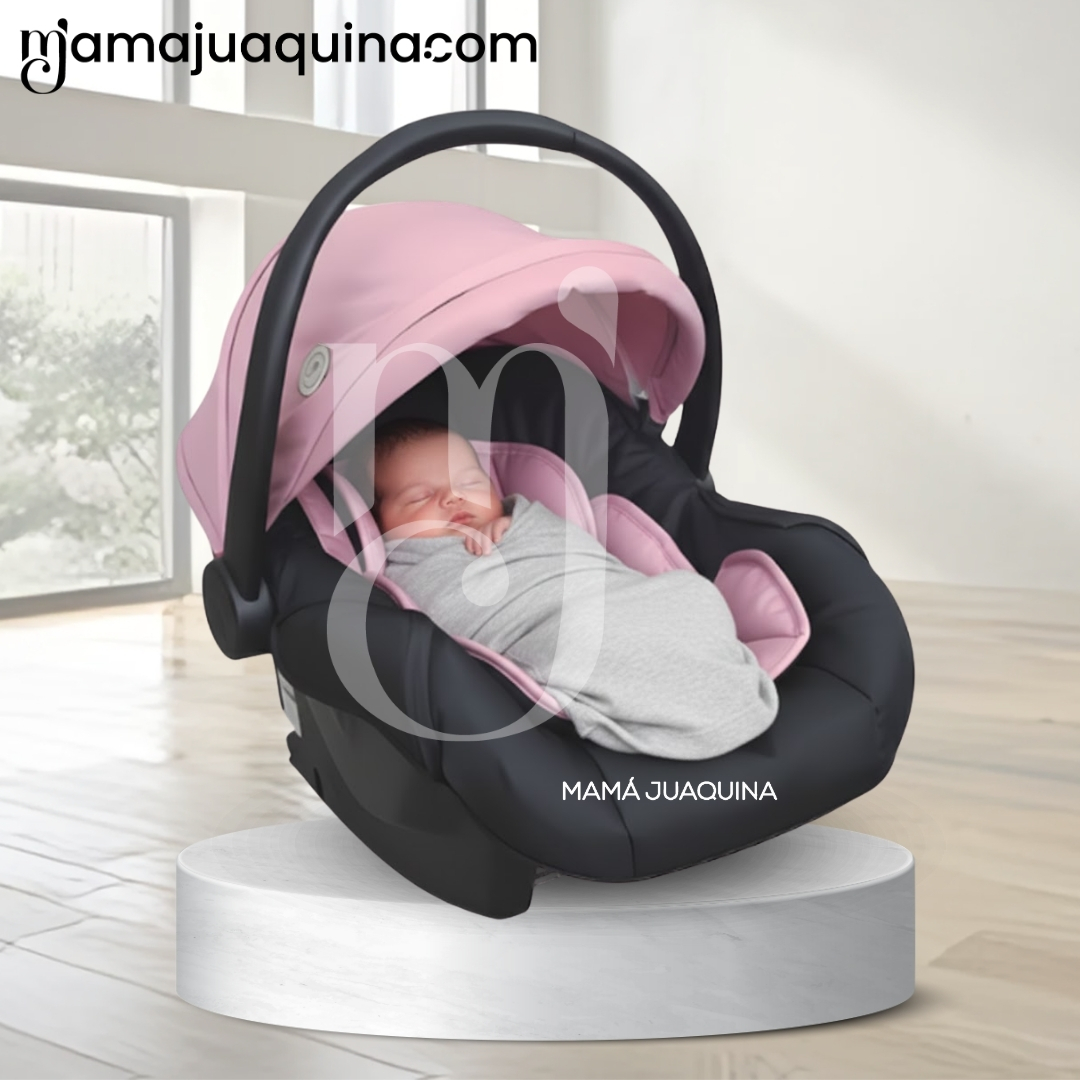 COCHE CUNA TRAVEL SYSTEM «SWEET GARDIAN» CON PORTA BEBÉ PINK - 6