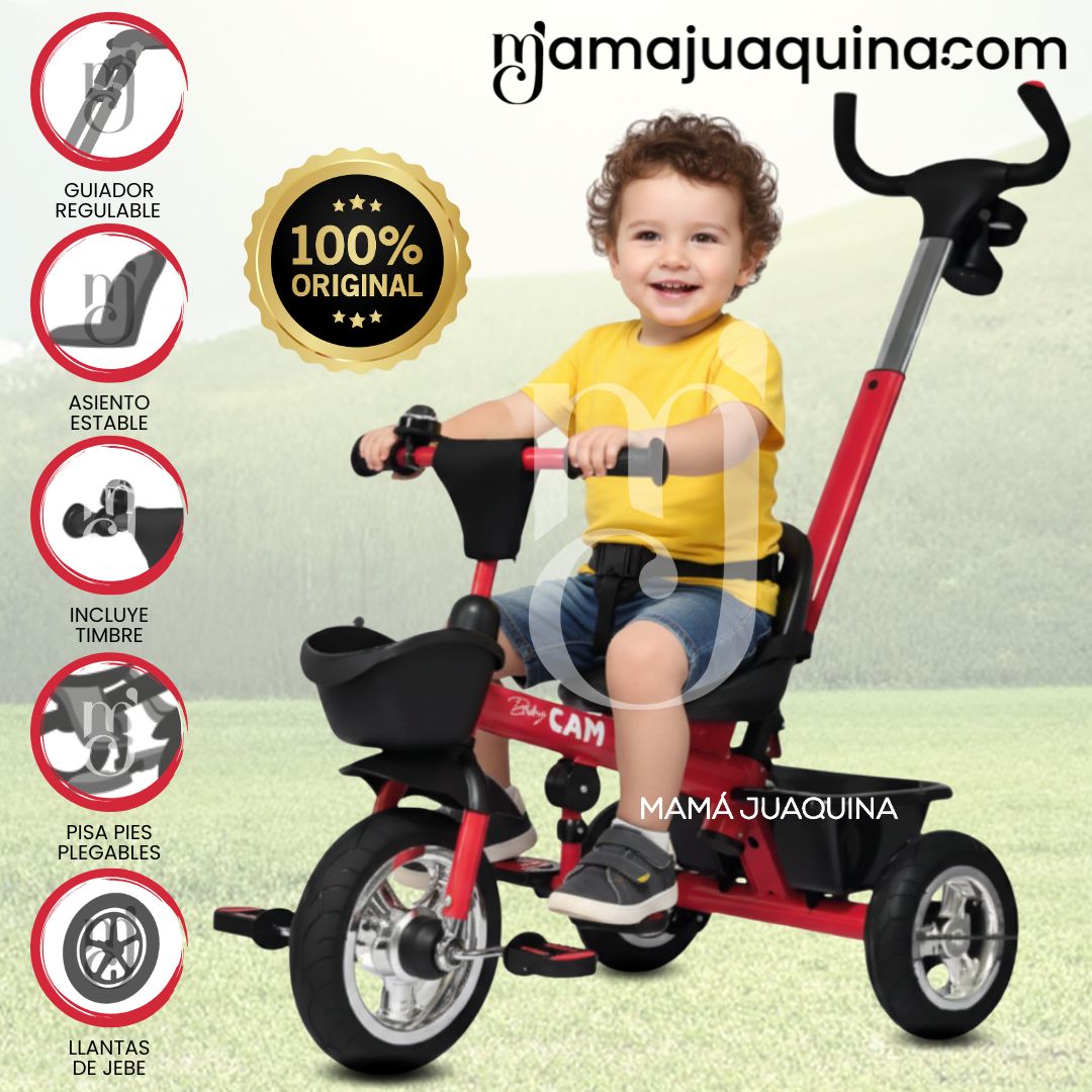 TRICICLO GUIADOR 2 EN 1  «BOOTH» EDICIÓN LIMITADA RED - 1