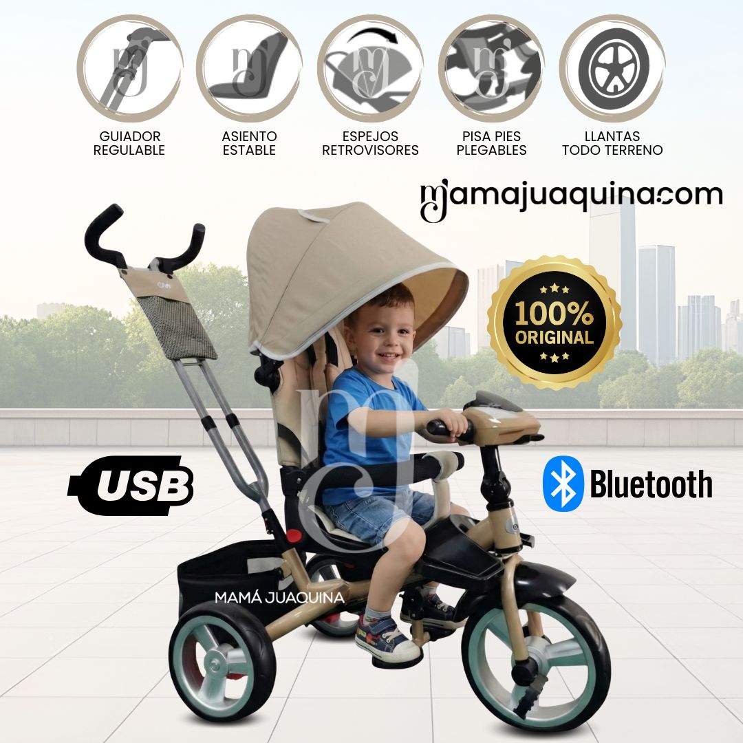 TRICICLO GUIADOR «FORD SILVER» EDICIÓN LIMITADA BEIGE - 1