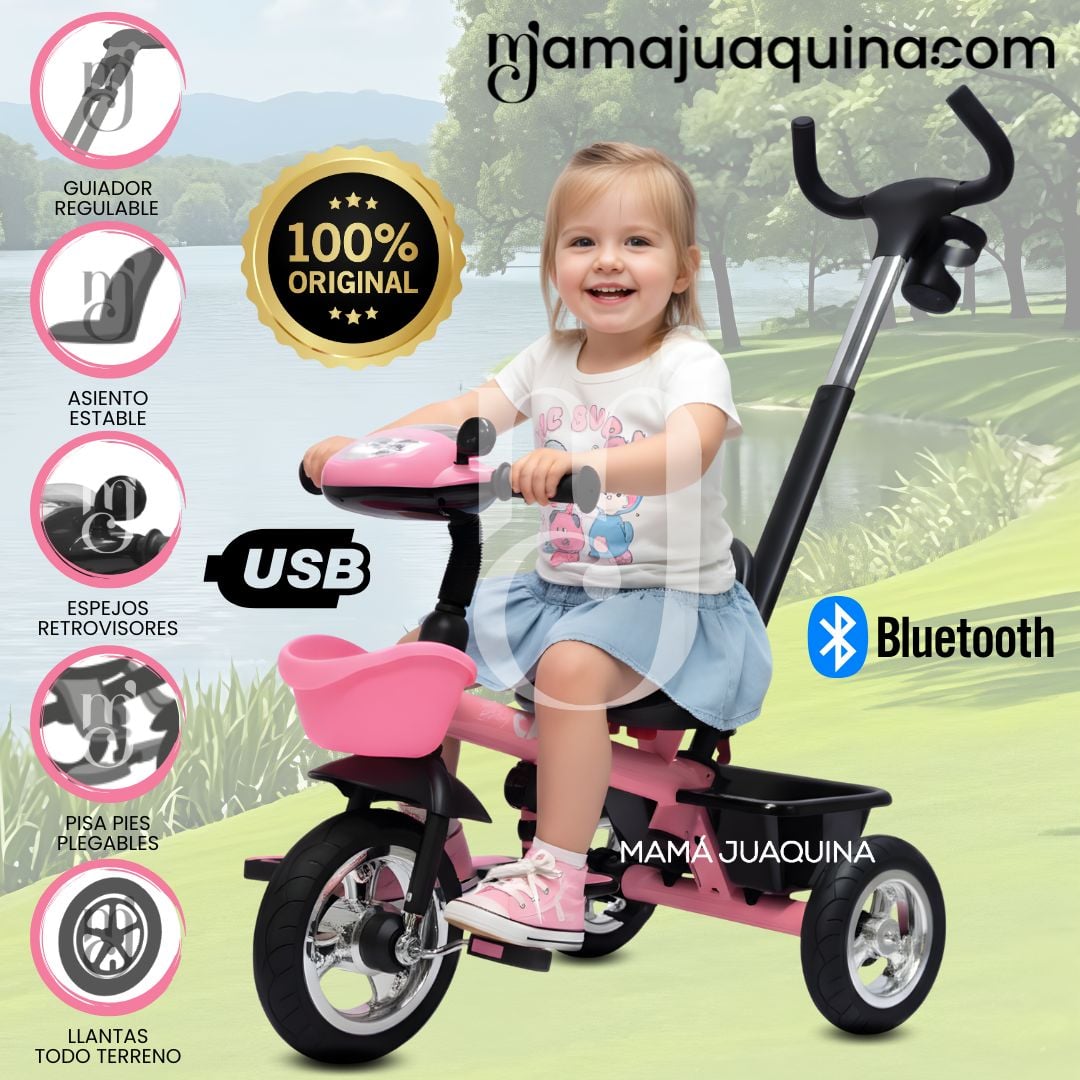 TRICICLO GUIADOR TODO TERRENO «SAIBOT» EDICIÓN LIMITADA PINK - 1