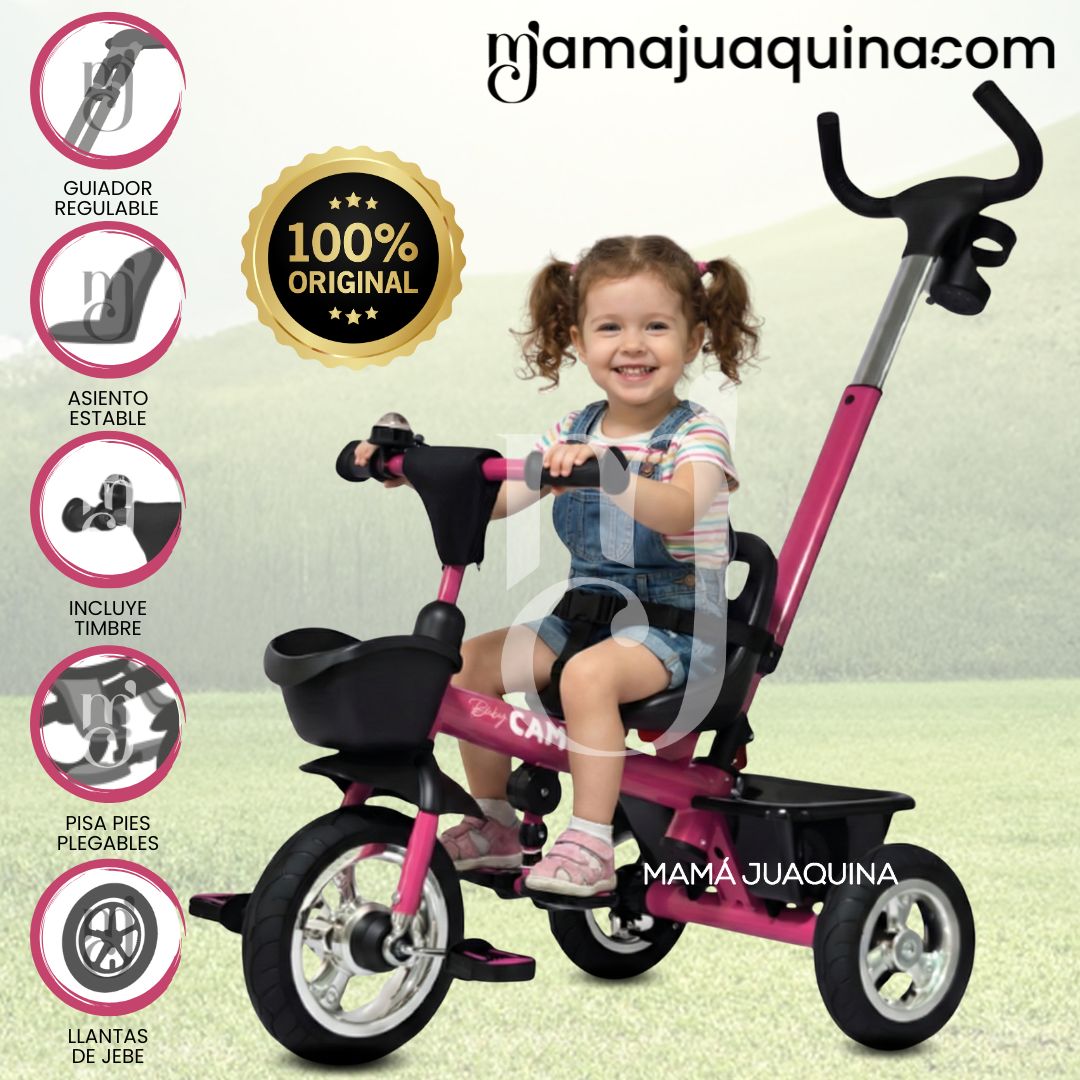 TRICICLO GUIADOR 2 EN 1 «BOOTH» EDICIÓN LIMITADA DARK PINK - 1