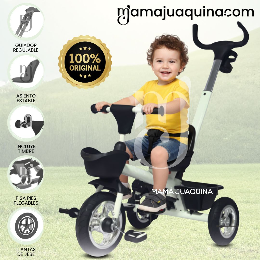 TRICICLO GUIADOR 2 EN 1 «BOOTH» EDICIÓN LIMITADA LIGHT GREEN - 1