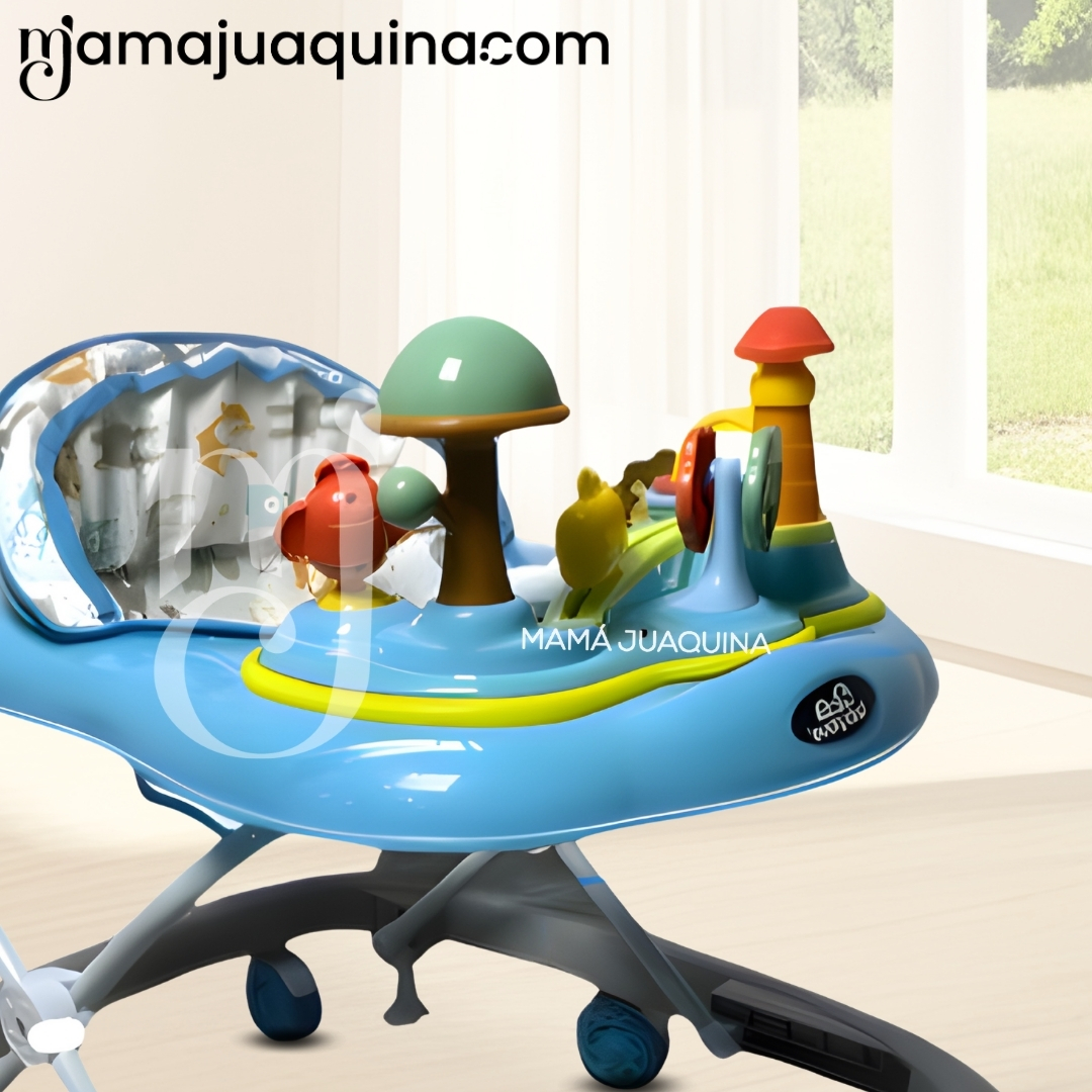 ANDADOR CON TABLERO MUSICAL «HONGUITO II» LIGHT BLUE - 5