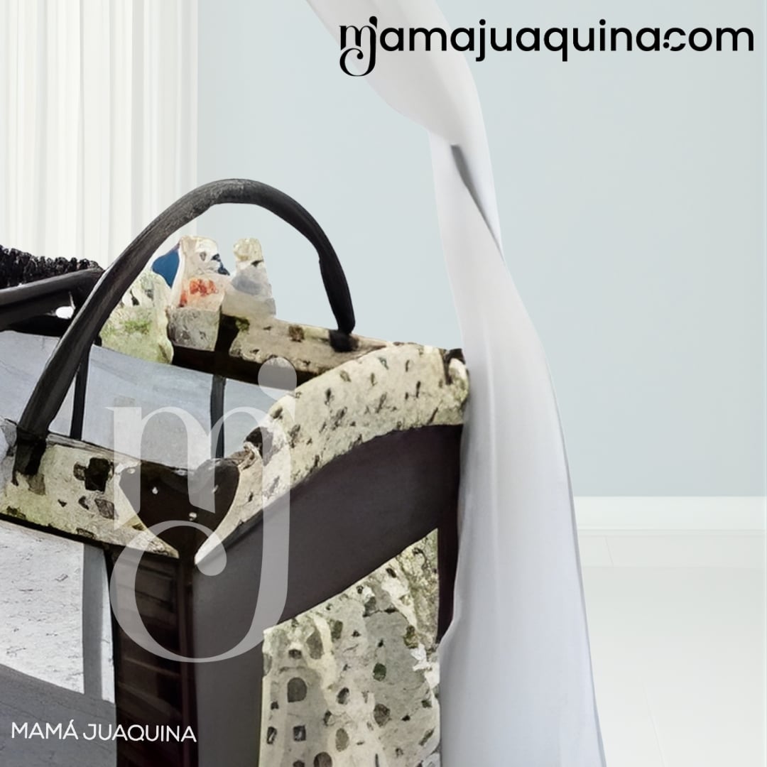 CUNA CORRAL DE LUJO «ORIANE» CON MECEDORA MOVIL BEIGE - 5