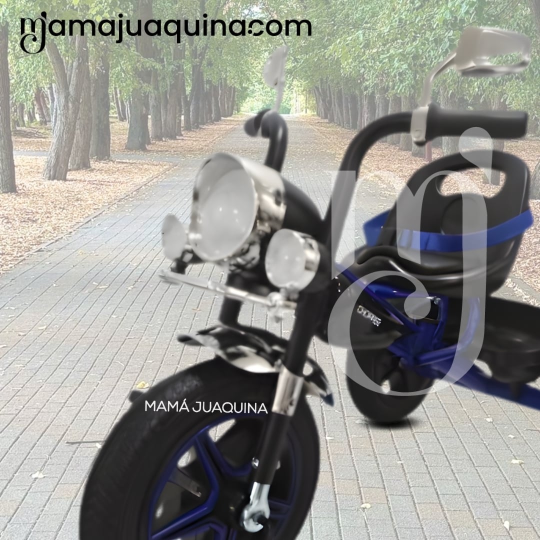 TRICICLO CHAVITO MUSICAL «CHOPPEER» CON BLUETOOTH BLUE - 3