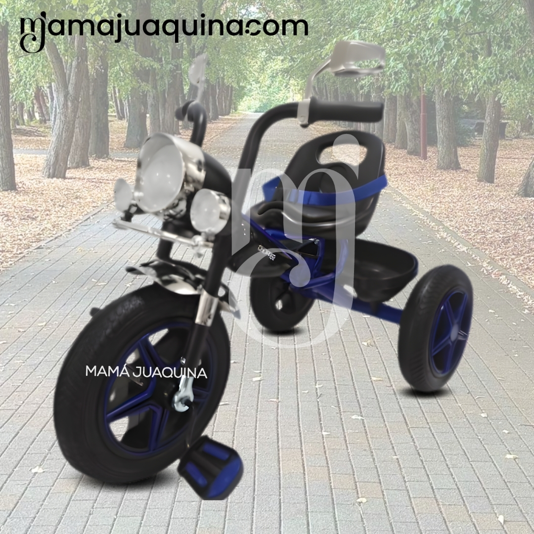 TRICICLO CHAVITO MUSICAL «CHOPPEER» CON BLUETOOTH BLUE - 5