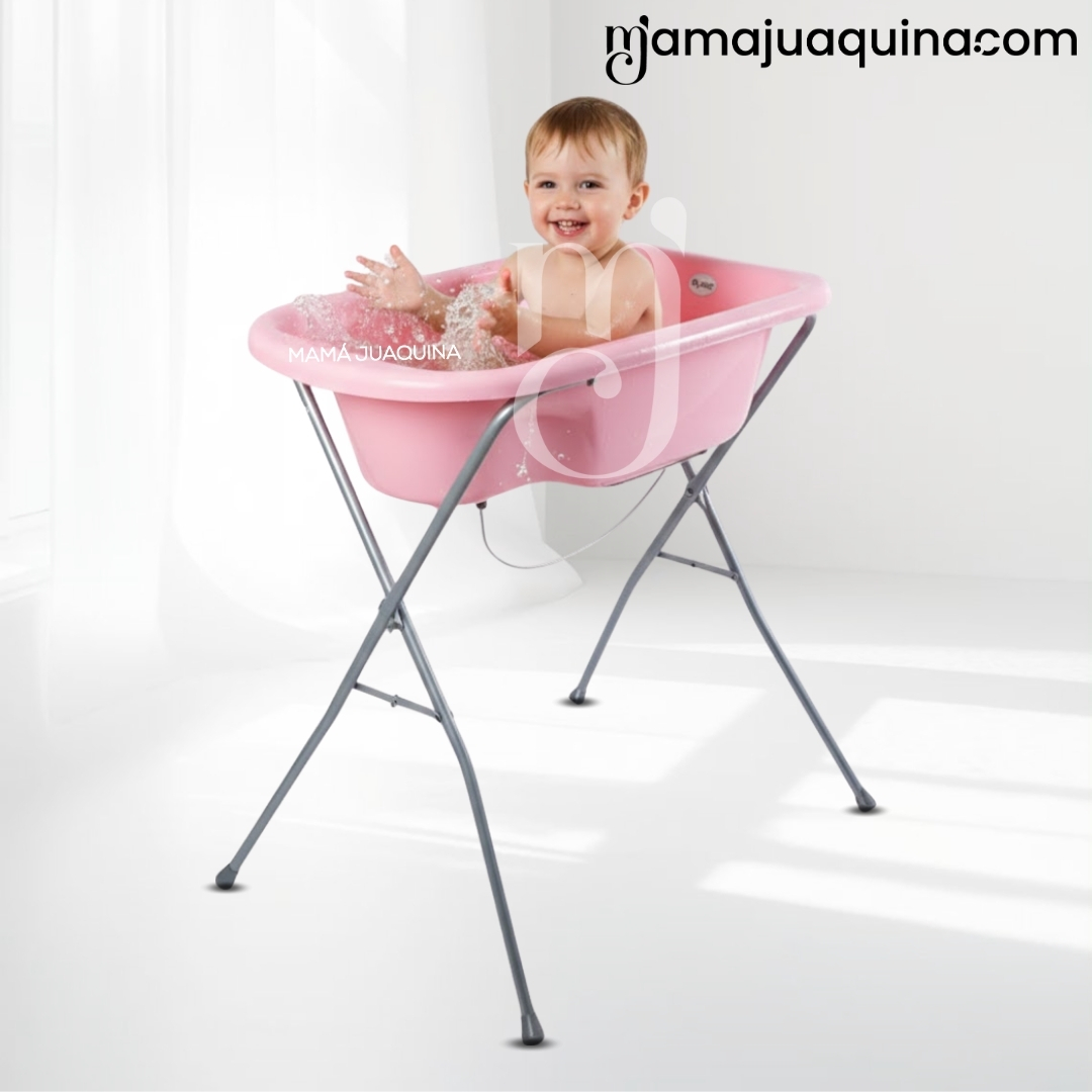 BAÑERA PLEGABLE CON RACK MULTIUSO «TALI» PINK - 6