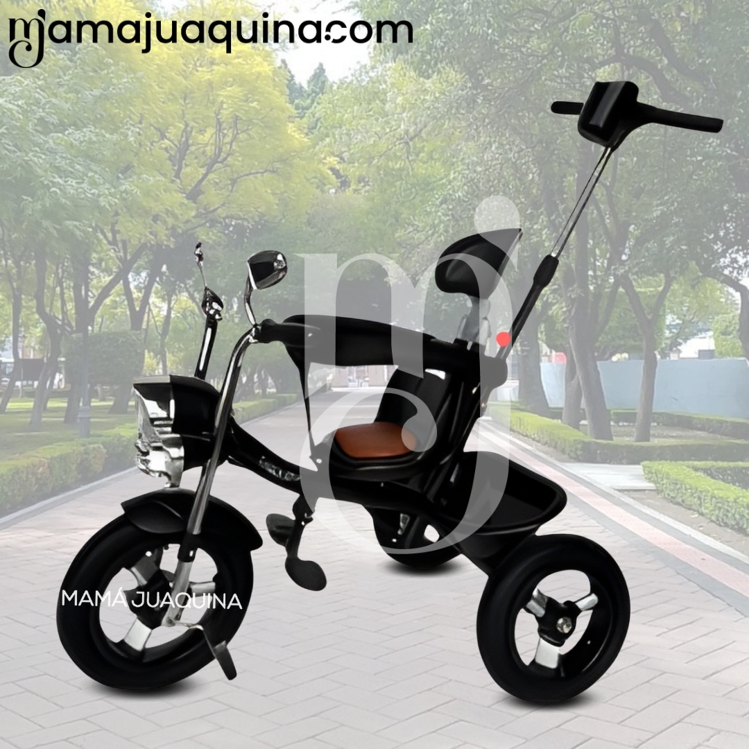 TRICICLO CHAVITO CON GUIADOR «YARLEY» MUSICAL BLACK - 5