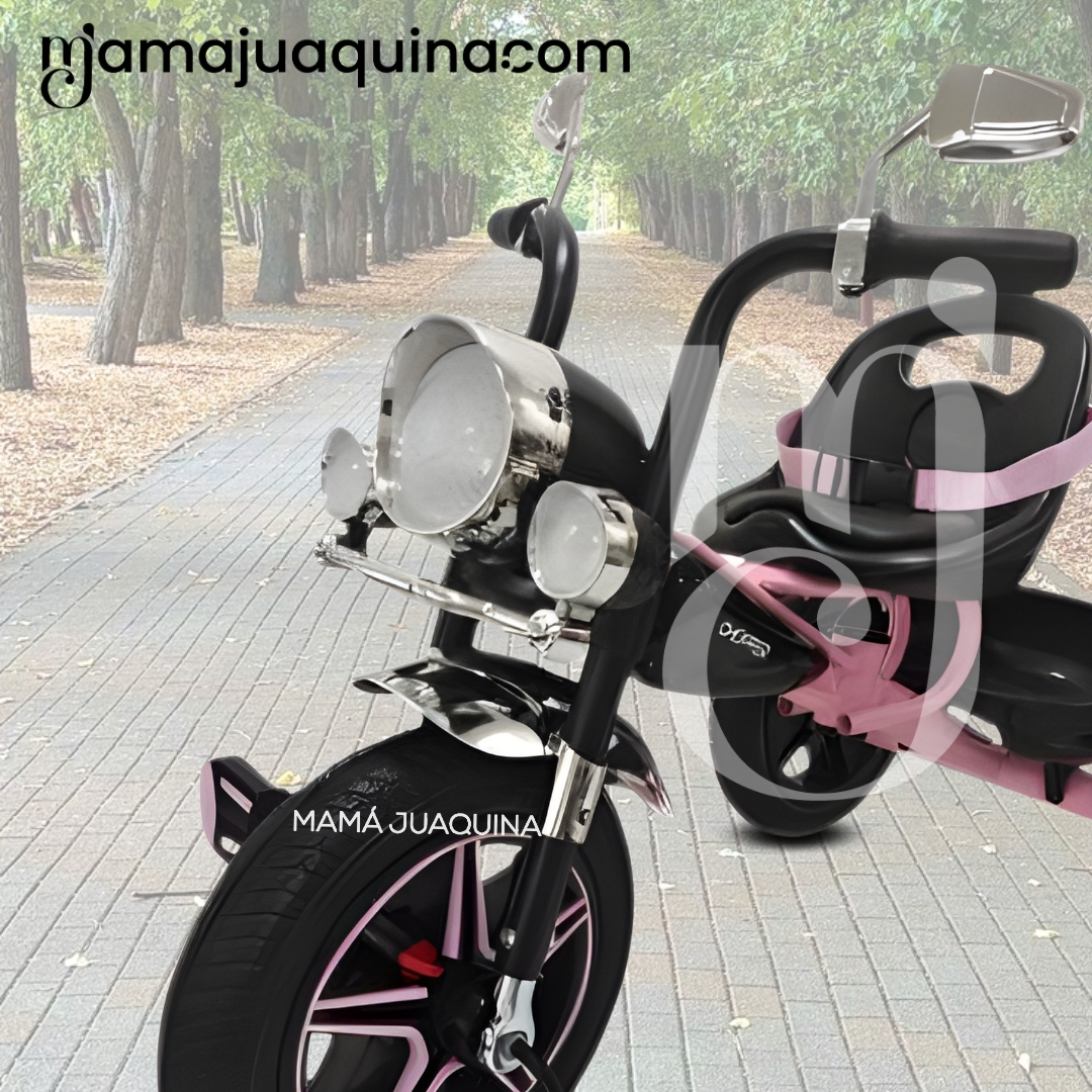 TRICICLO CHAVITO MUSICAL «CHOPPEER» CON BLUETOOTH LIGHT PINK - 2