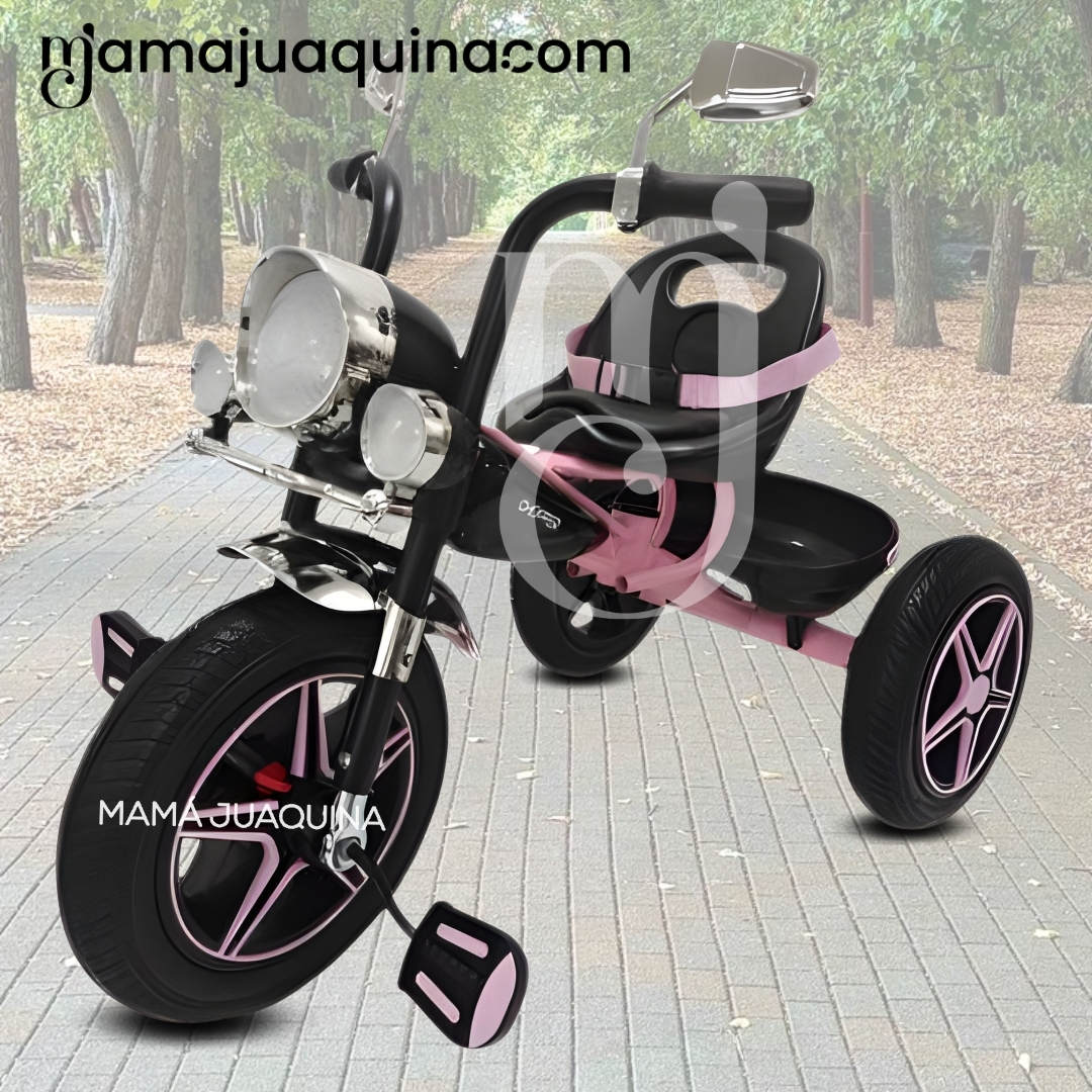 TRICICLO CHAVITO MUSICAL «CHOPPEER» CON BLUETOOTH LIGHT PINK - 5