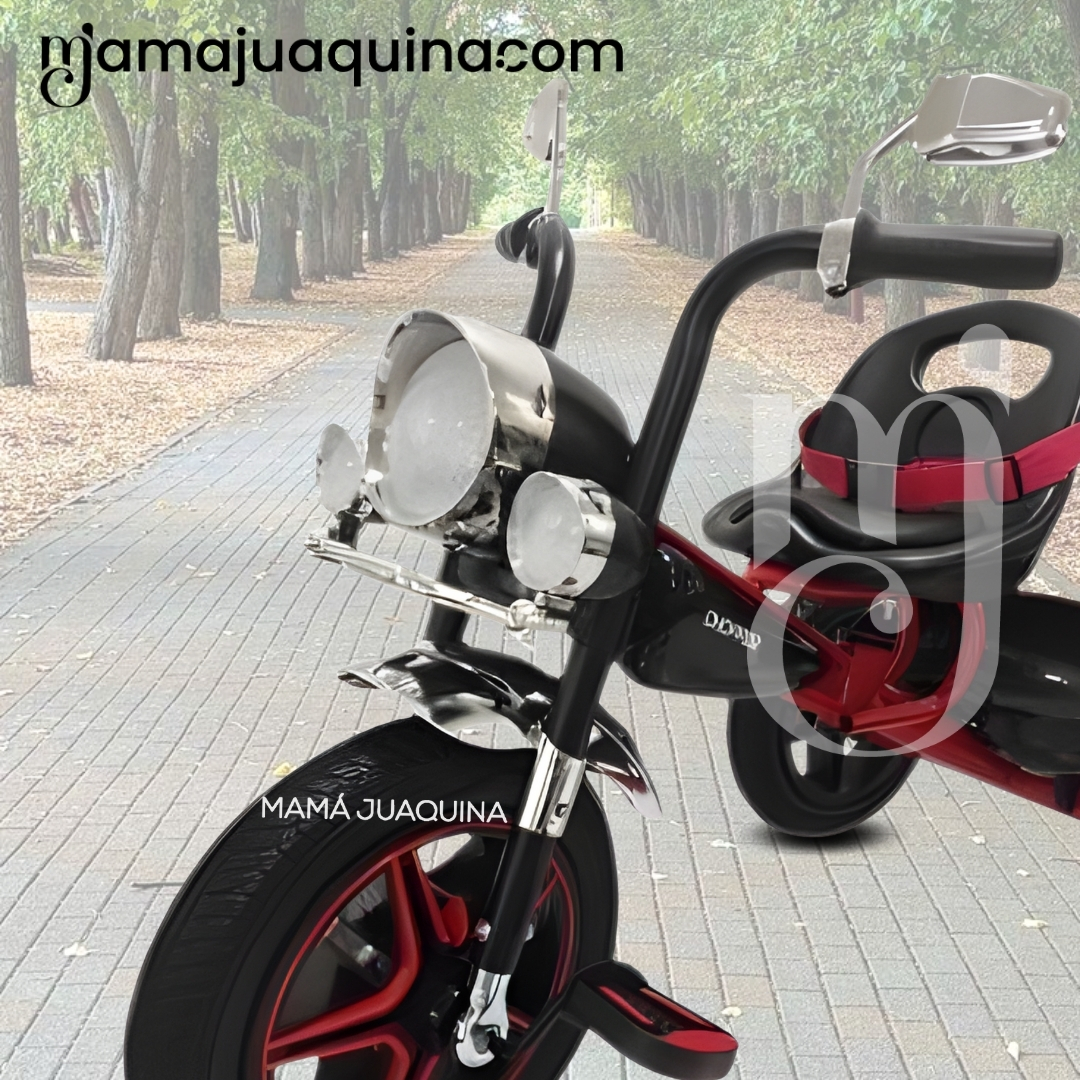 TRICICLO CHAVITO MUSICAL «CHOPPEER» CON BLUETOOTH RED - 3
