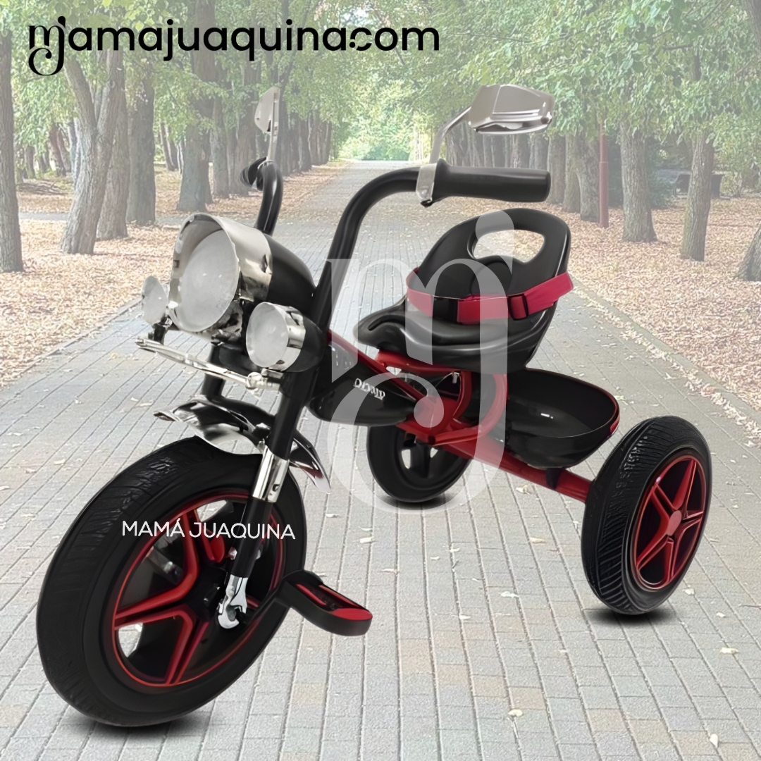 TRICICLO CHAVITO MUSICAL «CHOPPEER» CON BLUETOOTH RED - 5