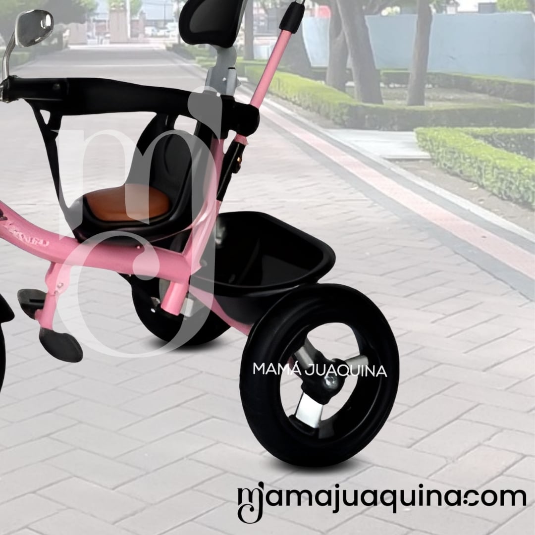 TRICICLO CHAVITO CON GUIADOR «YARLEY» MUSICAL PINK - 4