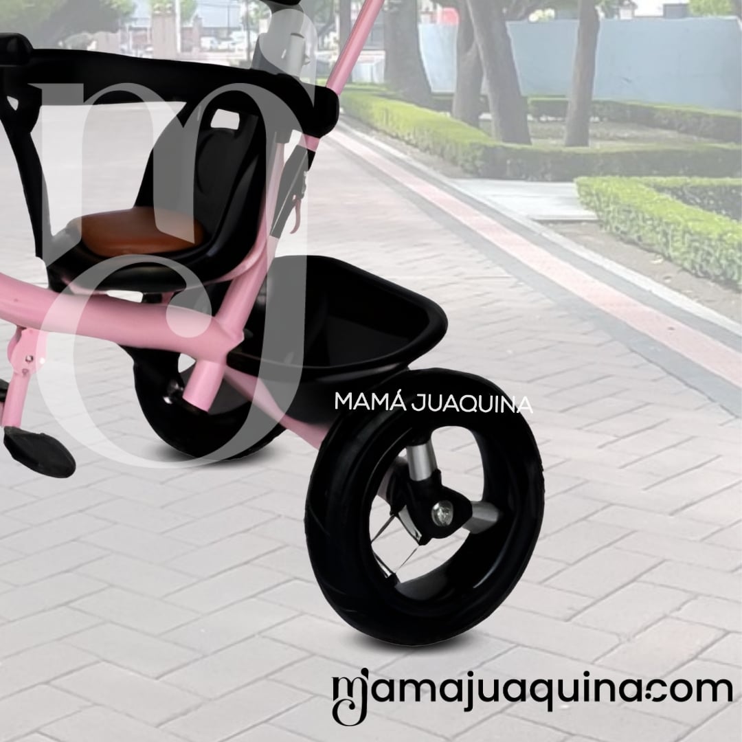TRICICLO CHAVITO CON GUIADOR «YARLEY» MUSICAL LIGHT PINK - 4