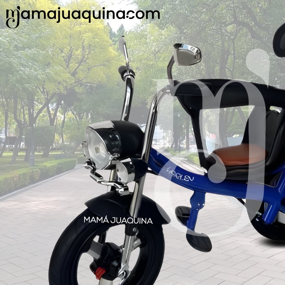 TRICICLO CHAVITO CON GUIADOR «YARLEY» MUSICAL BLUE - 2