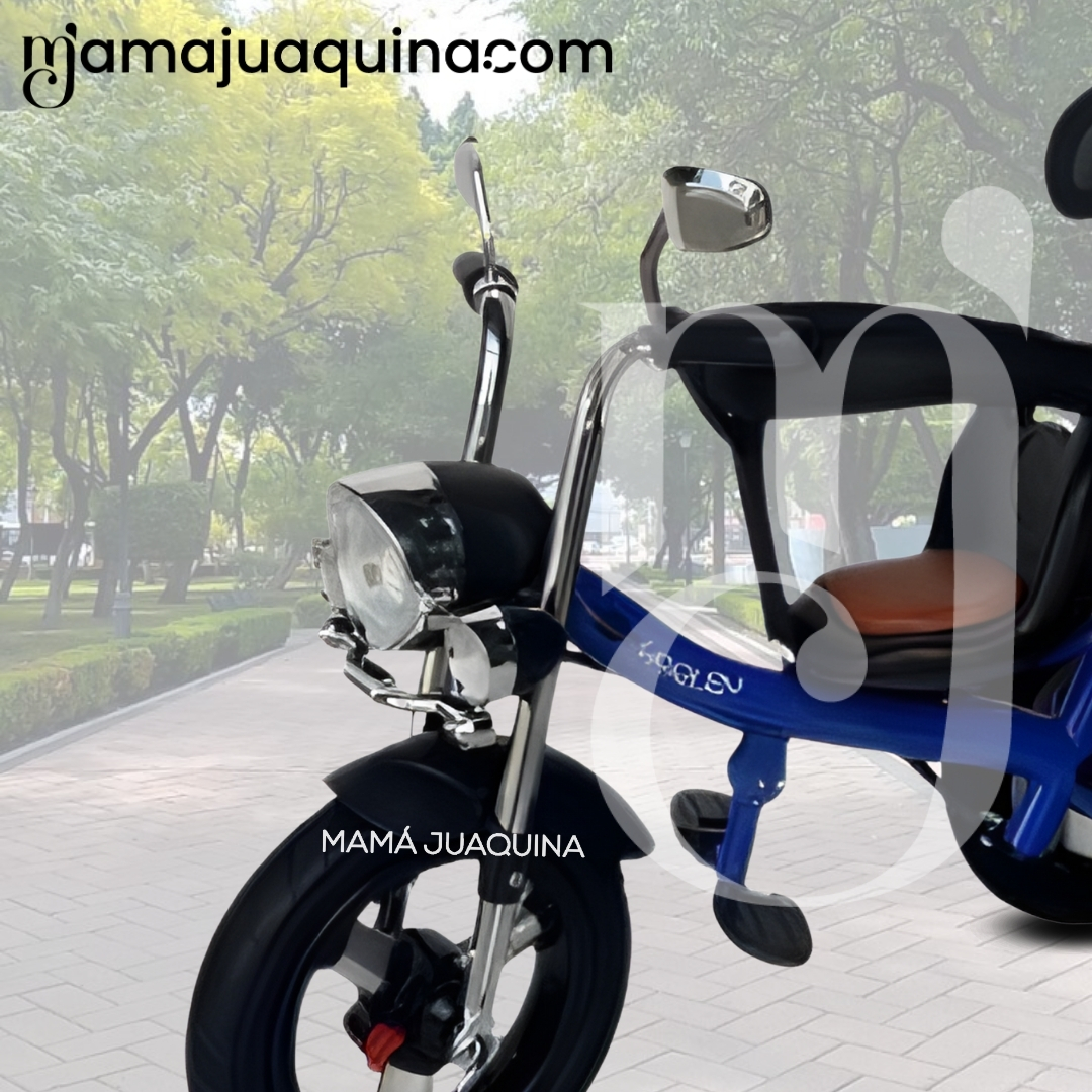 TRICICLO CHAVITO CON GUIADOR «YARLEY» MUSICAL BLUE - 3