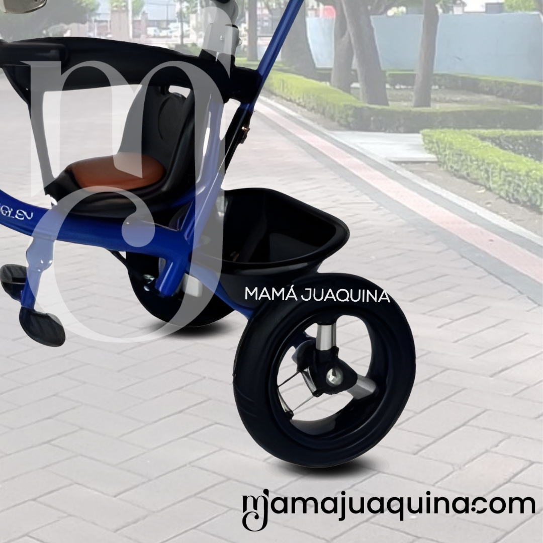 TRICICLO CHAVITO CON GUIADOR «YARLEY» MUSICAL BLUE - 4