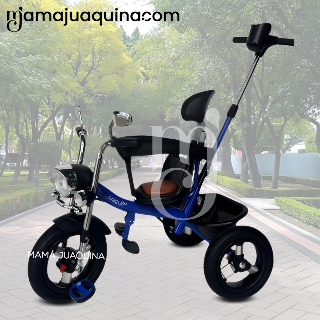 TRICICLO CHAVITO CON GUIADOR «YARLEY» MUSICAL BLUE - 5