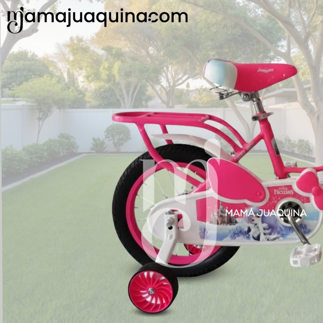 BICICLETA CAMPERA ARO 12 «CUTIE» CON CANASTA DARK PINK - 3