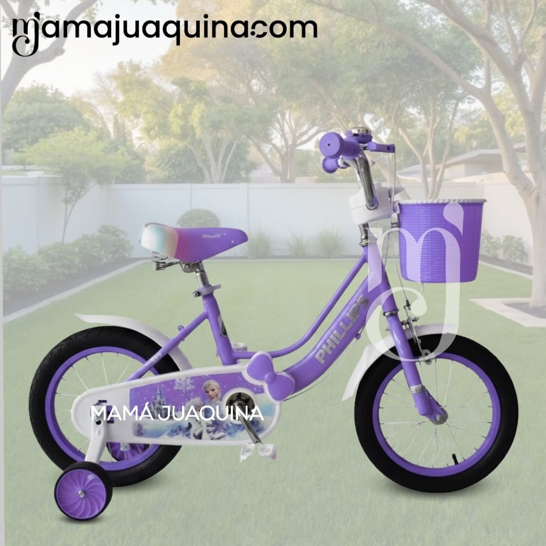 BICICLETA CAMPERA ARO 12 «CUTIE» CON CANASTA PURPLE - 2