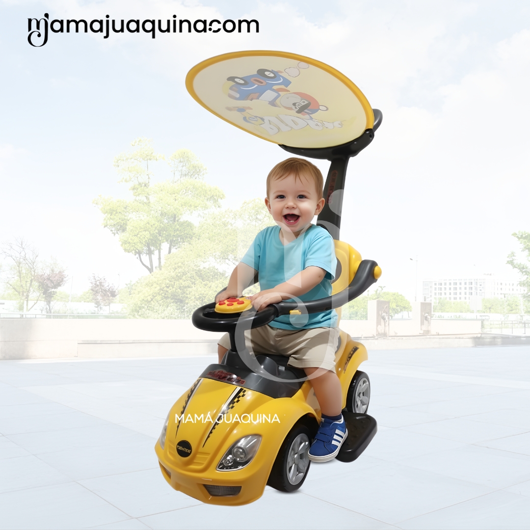 CORREPASILLO EMPUJADOR BUGGY «MEGACAR» PARA NIÑOS YELLOW - 3