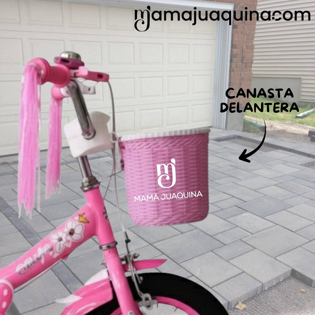 BICICLETA CAMPERA ARO 12 «ANNE» CON CANASTA LIGHT PINK - 3