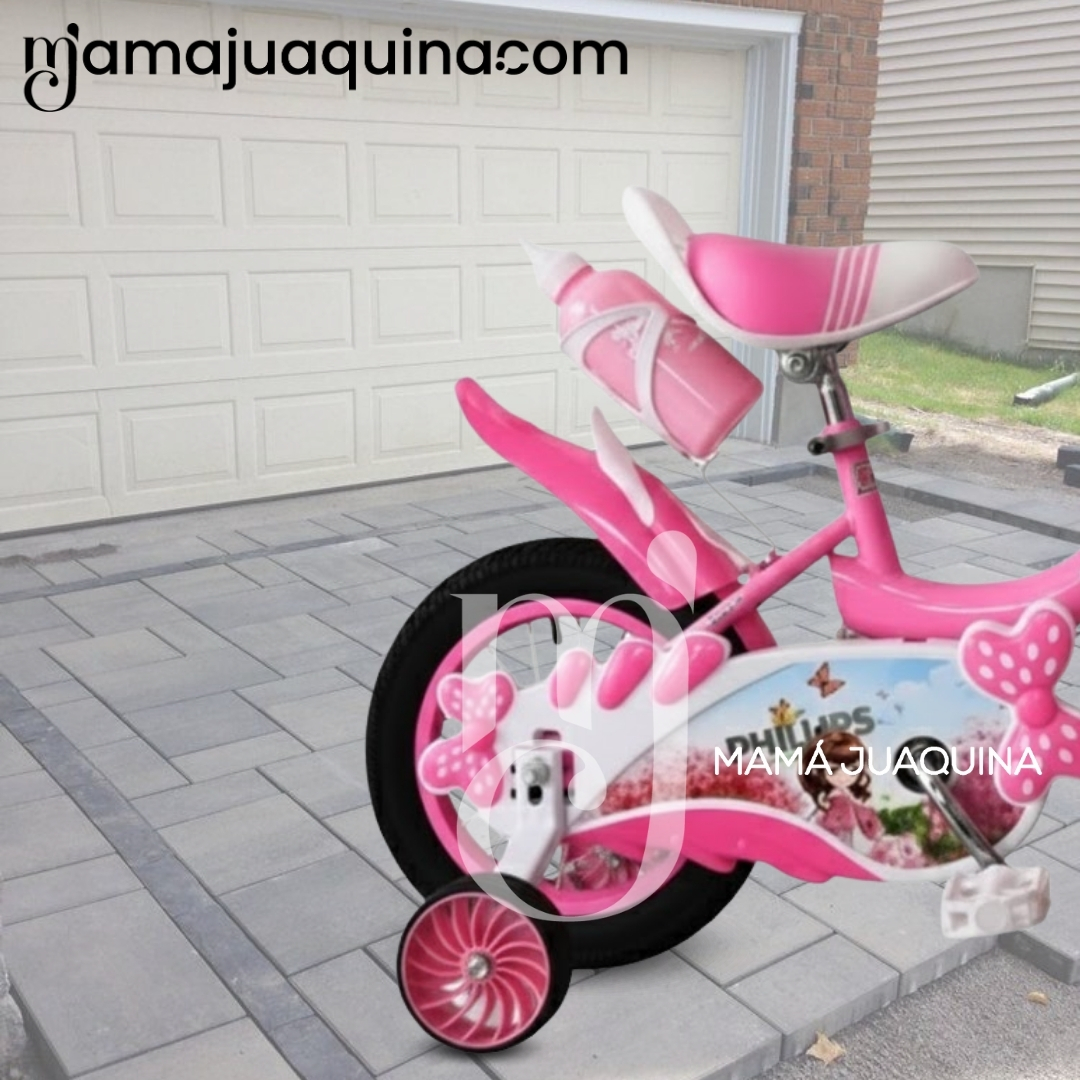 BICICLETA CAMPERA ARO 12 «ANNE» CON CANASTA LIGHT PINK - 4
