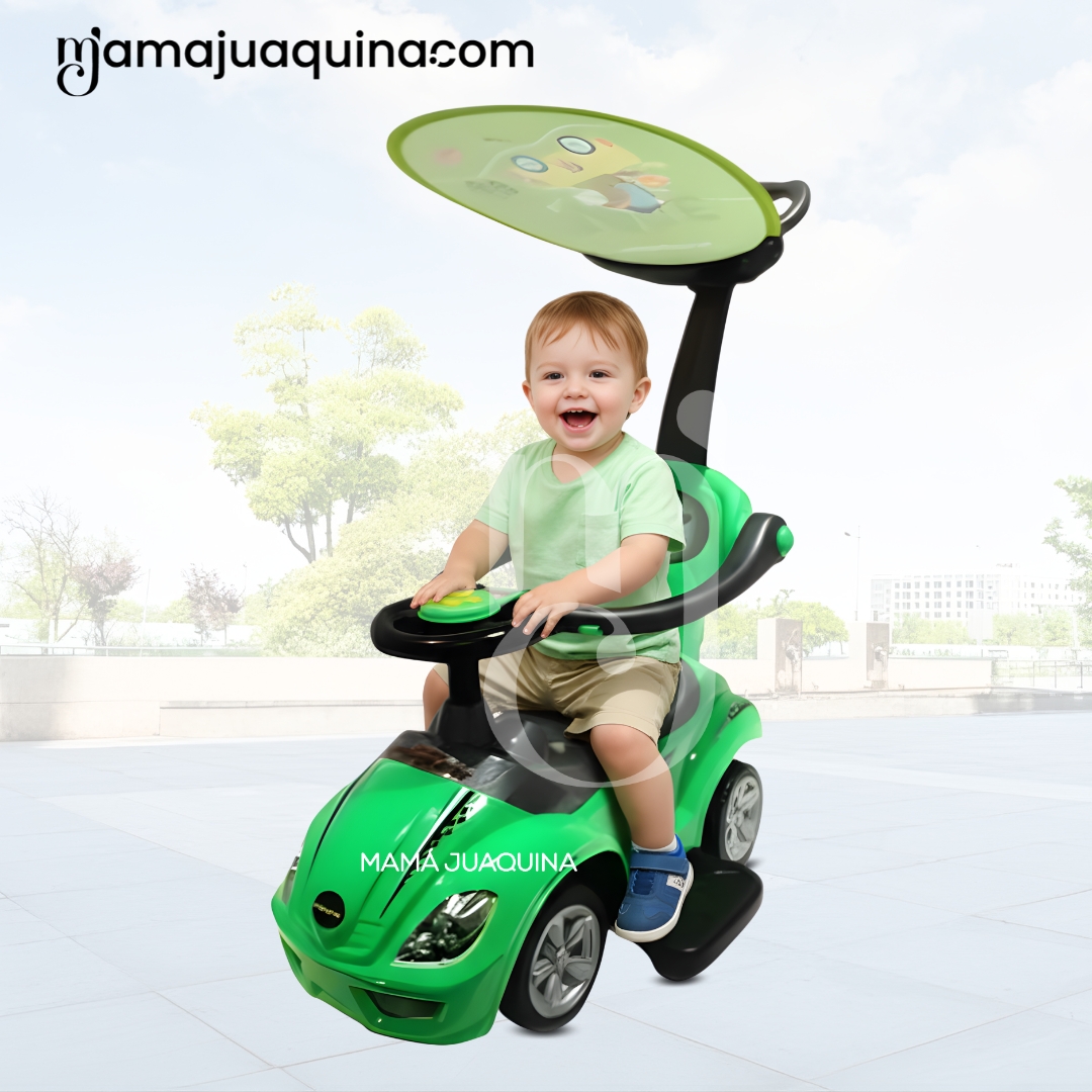CORREPASILLO EMPUJADOR BUGGY «MEGACAR» PARA NIÑOS GREEN - 2