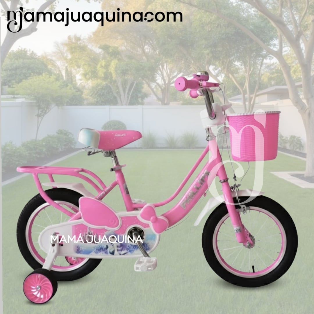 BICICLETA CAMPERA ARO 12 «CUTIE» CON CANASTA PINK - 2