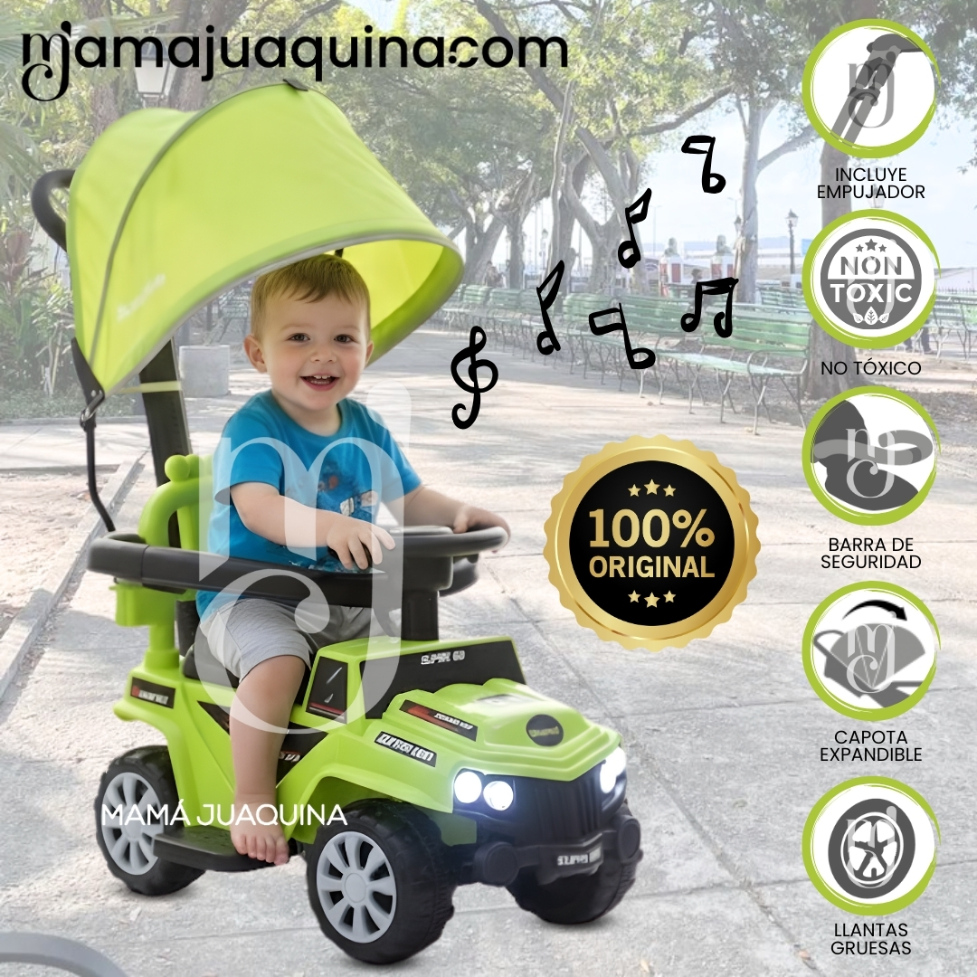 CORREPASILLO GUIADOR «MINI JEEP» PARA NIÑOS GREEN - 1