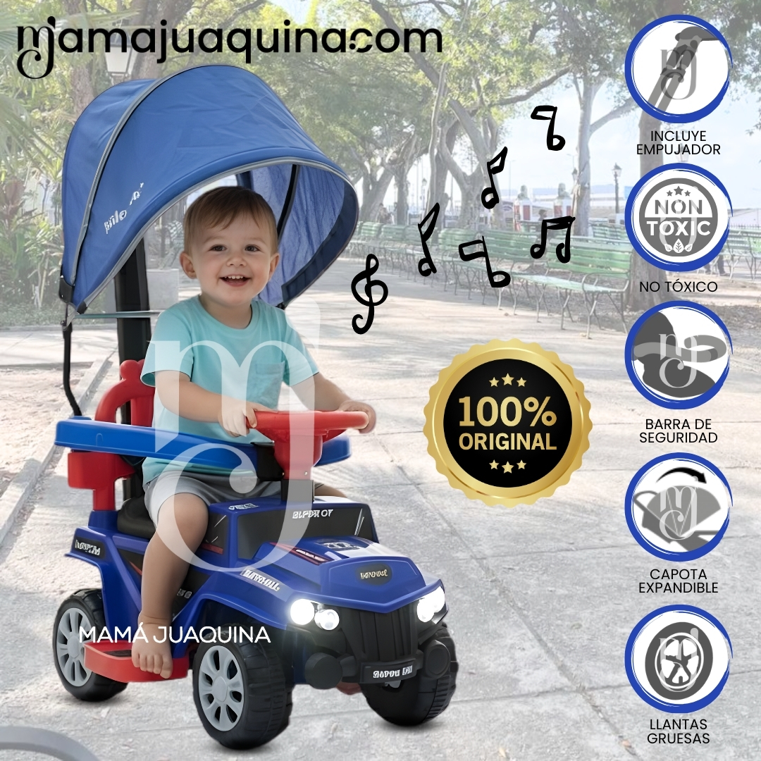 CORREPASILLO GUIADOR «MINI JEEP» PARA NIÑOS BLUE - 1