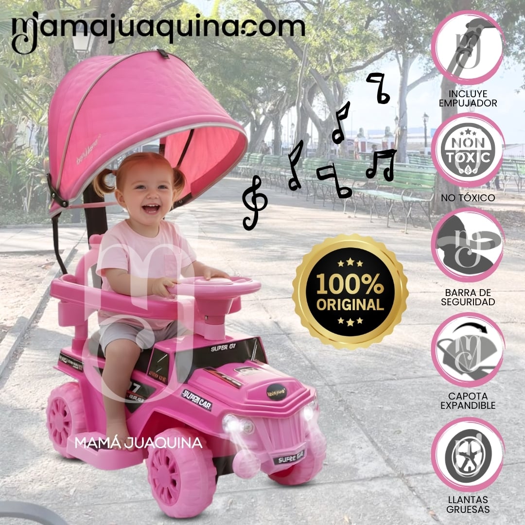 CORREPASILLO GUIADOR «MINI JEEP» PARA NIÑOS PINK - 1