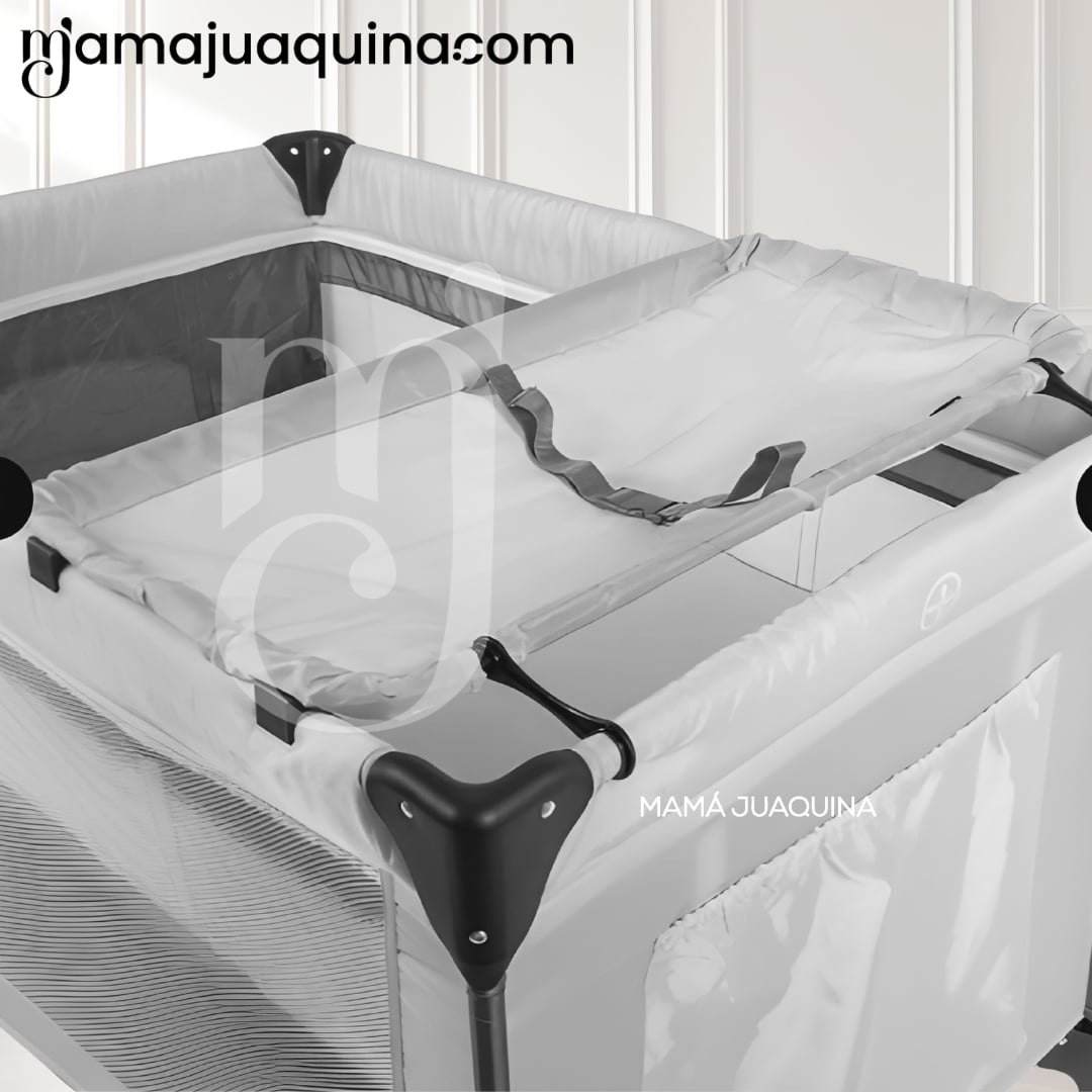 COMBO CUNA CORRAL PREMIUM «HAPPY DREAM» GREEN CON COLCHÓN DE REGALO - 5