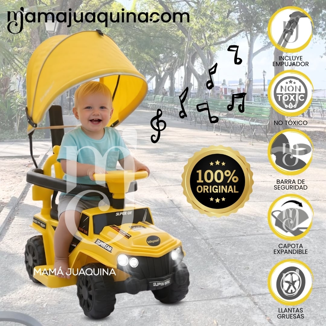 CORREPASILLO GUIADOR «MINI JEEP» PARA NIÑOS YELLOW - 1