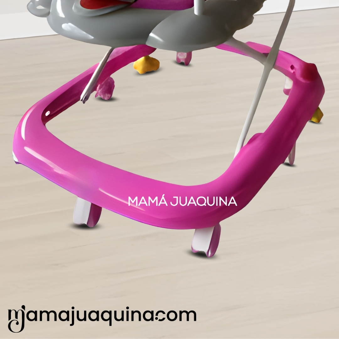 ANDADOR CON TABLERO MUSICAL «UGLY DUCKY» PINK Y GREY - 5