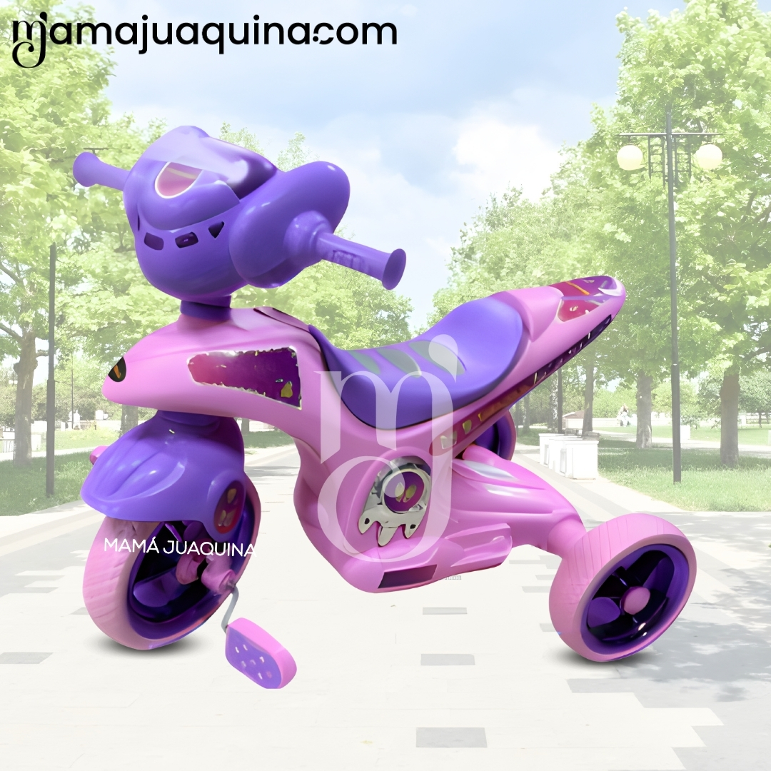 TRIMOTO A PEDAL PARA NIÑOS «SERVANN II» CON BLUETOOTH PURPLE - 3
